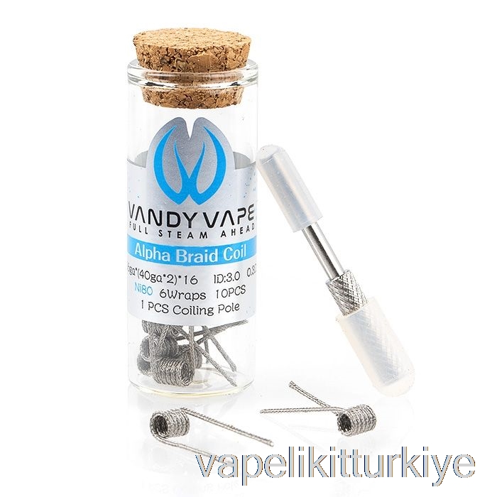Vape Türkiye Vandy Vape Performansı önceden Oluşturulmuş Bobinler 0.3ohm Alfa örgü Bobin